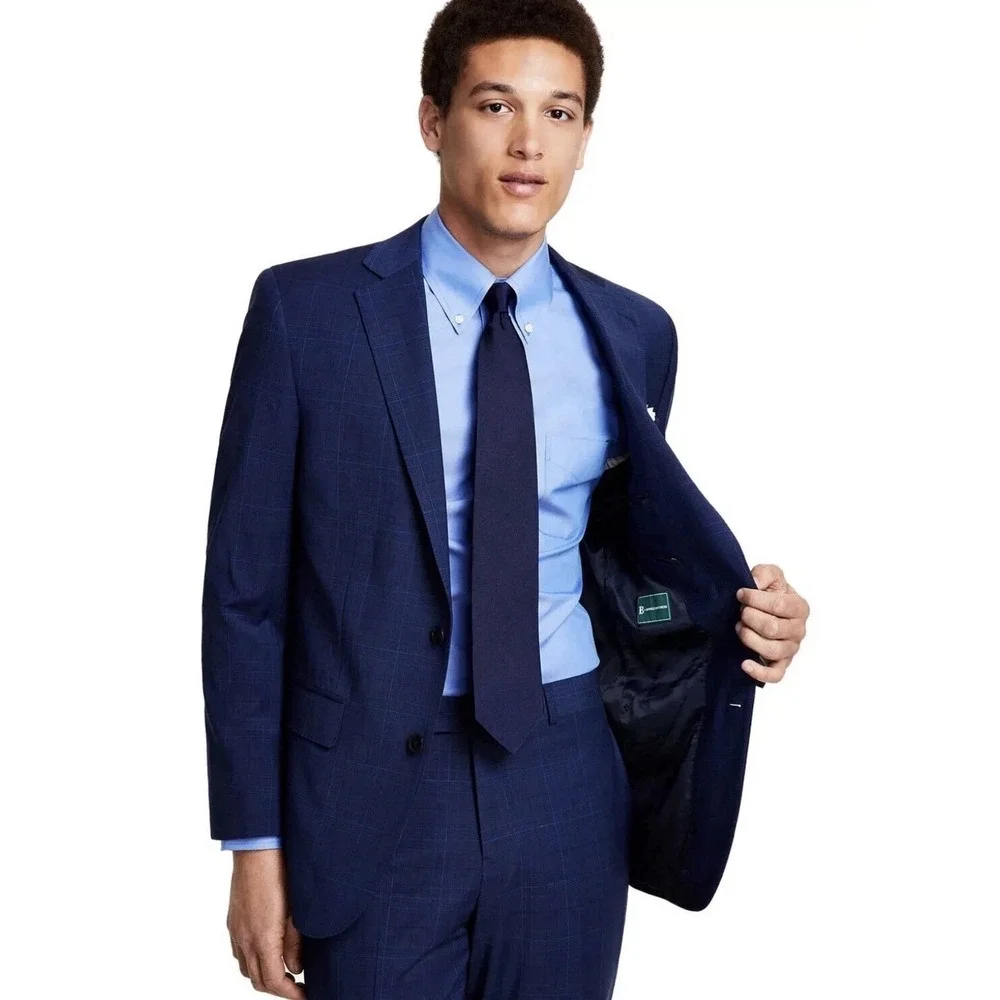 B BY Brooks Brothers Mens Classic Wool Blend Jacket NAVY  Size 42S